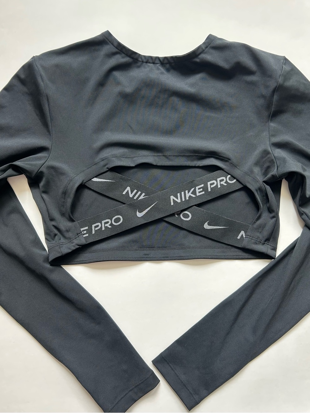 Nike Pro Black Cutout Crop Top NWOT M